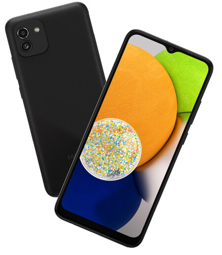 Samsung Galaxy A03s - 4G smartphone - SIM doble - RAM 4 GB / 64 GB - microSD slot - pantalla LCD - 6.5" - 1600 x 720 píxeles - 3 x cámaras traseras 13 MP, 2 MP, 2 MP - front camera 5 MP - negro