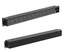 P12B01M - Panduit PDU Básico para Distribución de Energía, Enchufe de Entrada NEMA 5-15P, Con 12 Contactos NEMA 5-20R, Instalación Horizontal de 19in, 1UR, 15 Amp, 120 Vca