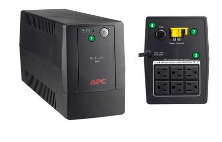 APC Back-UPS BX1000L-LM - UPS - CA 110/120 V - 600 vatios - 1000 VA - conectores de salida: 6