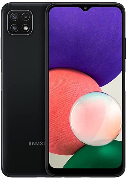 Samsung Galaxy A22 - 4G smartphone - SIM doble - RAM 4 GB / 128 GB - microSD slot - pantalla OLED - 6.4" - 1600 x 720 píxeles - 4x x cámaras traseras 48 MP, 8 MP, 2 MP, 2 MP - front camera 13 MP - negro