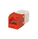 CONECTOR JACK RJ45 ROJO CAT6 PANDUIT