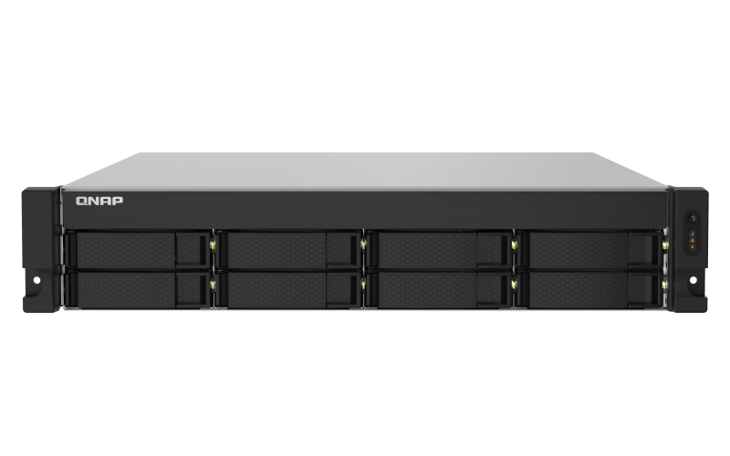 QNAP TS-832PXU - Servidor NAS - 8 compartimentos - montaje en bastidor - SATA 6Gb/s - RAID 0, 1, 5, 6, 10, 50, JBOD, 60 - RAM 4 GB - Gigabit Ethernet / 2.5 Gigabit Ethernet / 10 Gigabit Ethernet - iSCSI soporta - 2U