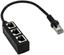 Adaptador de red RJ45 de 1 a 2 puertos Ethernet, RJ45 1 macho a 2 hembras LAN Ethernet Splitter