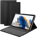 Funda para tablet con teclado para Samsung Galaxy Tab A8 10.5 2021, teclado desmontable inalámbrico con retroiluminación