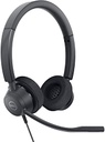 Dell Pro Stereo Headset WH3022 - Auricular - cableado - USB - Certificado por Zoom, Certificado para Equipos de Microsoft