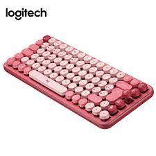 Logitech POP Keys - Teclado - inalámbrico - Bluetooth LE, Bluetooth 5.1 - interruptor: Brown Tactile - rosa