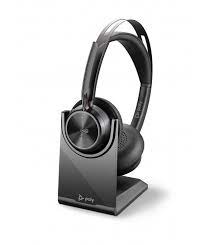 Poly Voyager Focus 2 UC - Auricular - en oreja - Bluetooth - inalámbrico, cableado - cancelación de sonido activo - USB-A - con base de carga - Certificado para Equipos de Microsoft