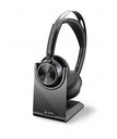 Poly Voyager Focus 2 UC - Auricular - en oreja - Bluetooth - inalámbrico, cableado - cancelación de sonido activo - USB-A - con base de carga - Certificado para Equipos de Microsoft