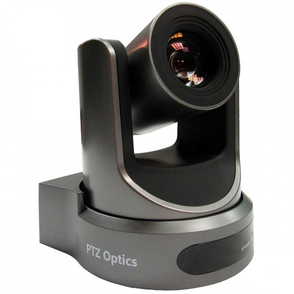 PT20X-SDI-GY-G2 - PTZOptics 20x-SDI Gen2 - Cámara de transmisión en vivo (gris) (PT20X-SDI-GY-G2) + soporte universal de pared (negro)