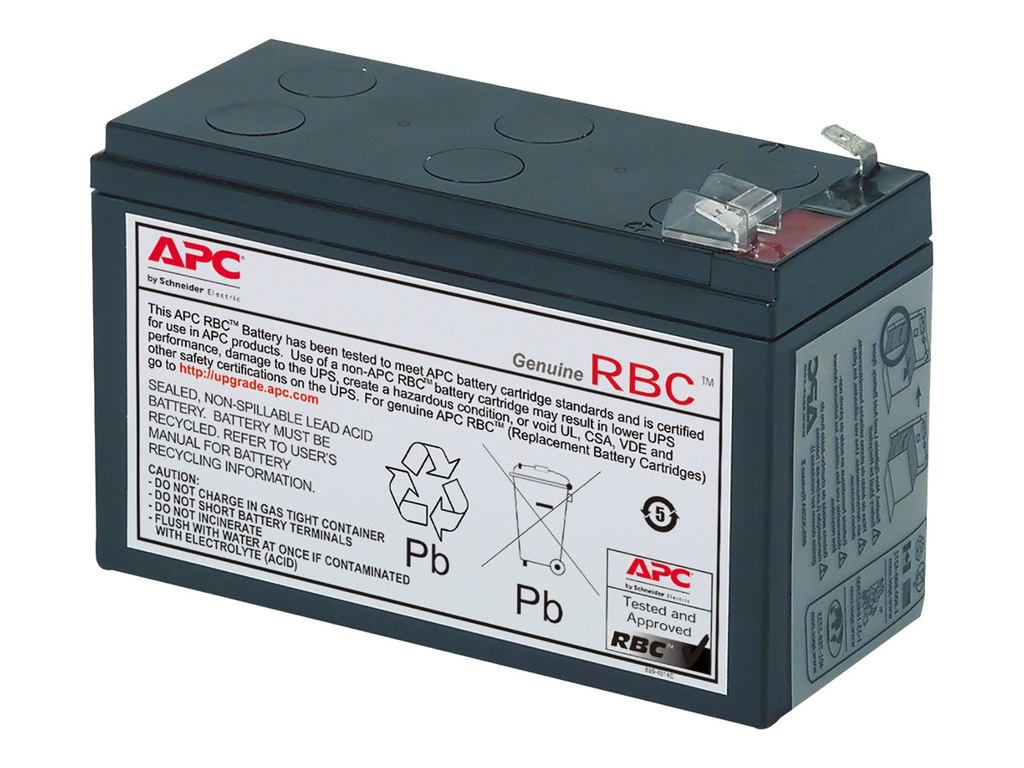 APC Replacement Battery Cartridge #17 - Batería de UPS - 1 x baterías - Ácido de plomo - negro - para P/N: BE850G2, BE850G2-CP, BE850G2-FR, BE850G2-IT, BE850G2-SP, BE850G2-UK, BVN900M1