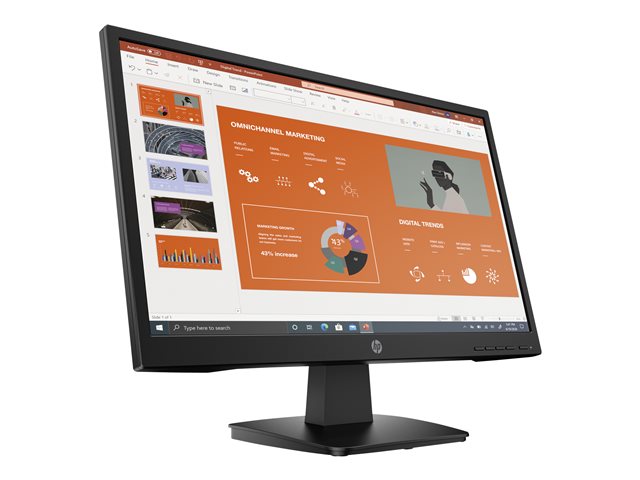 HP P22va G4 - P-Series - monitor LED - 21.5" - 1920 x 1080 Full HD (1080p) @ 60 Hz - VA - 250 cd/m² - 3000:1 - 7 ms - HDMI, VGA - negro