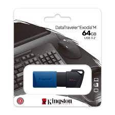 Kingston - USB flash drive - 64 GB - USB 3.0 - Black Black