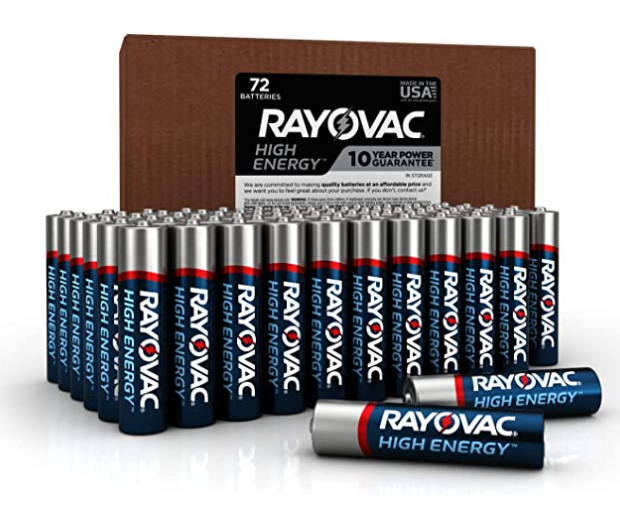 Pilas AAA de Rayovac, Triple A Batería alcalina, 72 unidades