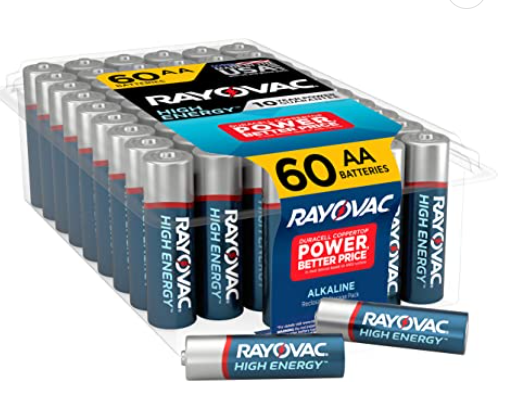 Rayovac - Pilas alcalinas AA, 60 unidades