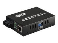 Tripp Lite Fiber Optic 10/100BaseT to 100BaseFX-SC Multimode Media Converter 2km 1310nm - Conversor de soportes de fibra - 100Mb LAN - 10Base-T, 100Base-FX, 100Base-TX - RJ-45 / SC - hasta 2 km