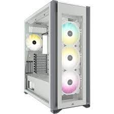 CORSAIR iCUE 7000X RGB - TC - placa ATX extendida - panel lateral con ventana (cristal templado) - sin fuente de alimentación (ATX) - blanco - USB/Audio