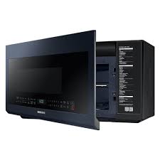 Samsung Smart Bespoke ME21A706BQN - Horno microondas - gama alta - 59.5 litros - 1000 W - navy steel con sistema de escape integrado