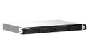 QNAP TS-464eU-4G-US NAS de montaje en bastidor de 1U de alta velocidad de 4 bahías con doble 2,5 GbE, CPU Intel Celeron, memoria DDR4 de 4 GB y conectividad de red de 2,5 GbE (2,5 G/1 G/100 M) (sin disco)