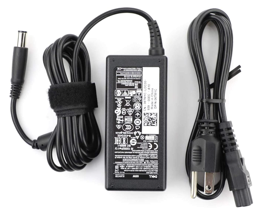 Dell Cargador adaptador de CA para laptop 65 W 19.5V 3.34a LA65NS2-01 compatible con 09RN2C 6TM1C HA65NS5-00 A065R039L punta de 0.291 in