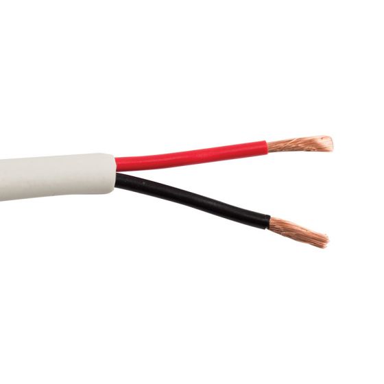 SCP 16 Gauge / 2 Conductor speaker cable Oxygen Free 500' White
