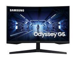 Samsung Odyssey G5 S27AG550EN - Monitor LED - gaming - curvado - 27" - 2560 x 1440 WQHD @ 165 Hz - VA - 300 cd/m² - 2500:1 - HDR10 - 1 ms - HDMI, DisplayPort - negro