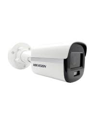 Hikvision Turbo HD Camera with ColorVu DS-2CE10KF0T-FS - Cámara de videovigilancia - bala - para exteriores - resistente al polvo/resistente al agua - color (Día y noche) - 2960 x 1665 - 1080p, 3K - montaje M12 - focal fijado - audio - compuesto, AHD, CVI, TVI - DC 12 V