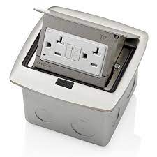 CAJA PISO POP-UP TOMA DOBLE GFCI 20A 2P 3H 125V NIQUEL PFGF2-BN