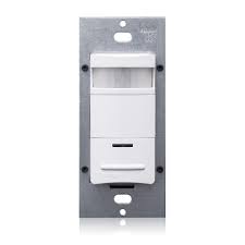 SENSOR MOVIM PARED PIR 2100FT2 800W 120/277V NO NEUTRO ODS10-IDW + PLACA PRESION DECORA 1 GANG BLANCO 80301-SW (LEV80301-SW)