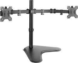 Klip Xtreme KPM-311 - Base - para 2 pantallas LCD - plástico, acero de alta calidad - negro - tamaño de pantalla: 13"-32" - soporte para escritorio