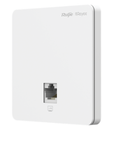 RUIJIE- Wall access point, 802.11ac Wave 2, 2X2 MIMO, 1.2 Gbps, additional front 10/100 port