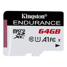 Kingston High Endurance - Tarjeta de memoria flash - 64 GB - A1 / UHS-I U1 / Class10 - microSDXC UHS-I
