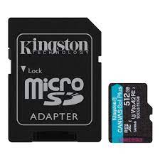 Kingston Canvas Go! Plus - Tarjeta de memoria flash (adaptador microSDXC a SD Incluido) - 512 GB - A2 / Video Class V30 / UHS-I U3 / Class10 - microSDXC UHS-I