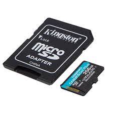 Kingston - Tarjeta de memoria flash (adaptador microSDXC a SD Incluido) - 256 GB - A2 / Video Class V30 / UHS-I U3 / Class10 - microSDXC UHS-I