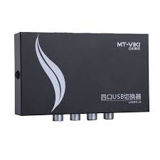 Findway 4 Puertos USB HUB Conmutador de uso compartido de impresoras de compartir MT-1A4B-CF