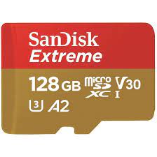 SanDisk Extreme - Tarjeta de memoria flash (adaptador microSDXC a SD Incluido) - 128 GB - A2 / Video Class V30 / UHS-I U3 / Class10 - microSDXC UHS-I