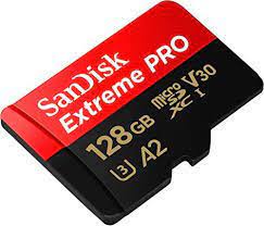 SanDisk Extreme Pro - Tarjeta de memoria flash (adaptador microSDXC a SD Incluido) - 128 GB - A2 / Video Class V30 / UHS-I U3 / Class10 - microSDXC UHS-I