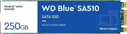 WD Blue SA510 WDS250G3B0B - SSD - 250 GB - interno - M.2 2280 - SATA 6Gb/s - azul