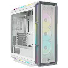 CORSAIR iCUE 5000T RGB - Mid tower - placa ATX extendida - panel lateral con ventana (cristal templado) - sin fuente de alimentación (ATX) - blanco - USB/Audio