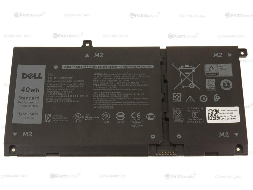 Dell OEM Original Inspiron 5402 5502 / Latitude 3510 Batería para portátil de 3 celdas y 40 Wh - JK6Y6
