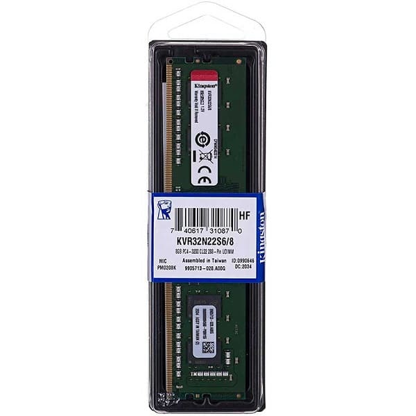 MEMORIA KINGSTON 8GB 3200MHZ DDR4 U-DIMM