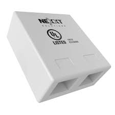 Nexxt Unloaded Surface Mount Box 2 Port White