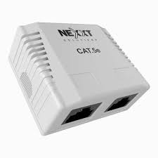 Nexxt Double Port Surface Mount RJ45 Cat5e