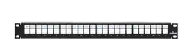 49255-H24 - LEVITON | 49255-H24 QuickPort Patch Panel, 24-Port, 1RU, Modular
