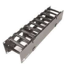 HCM-4-2U-CBL MGR,HORZ,ROUTEIT,SNGL SIDED,4IN FNGR,19IN W,2U,STND CVR,BLK