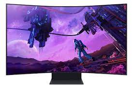 Samsung Odyssey Ark S55BG970NN - Monitor LED - inteligente - curvado - 55" - 3840 x 2160 4K @ 165 Hz - VA - 600 cd/m² - 1000000:1 - HDR10+, HDR10+ Gaming - 1 ms - 4xHDMI - altavoces - negro