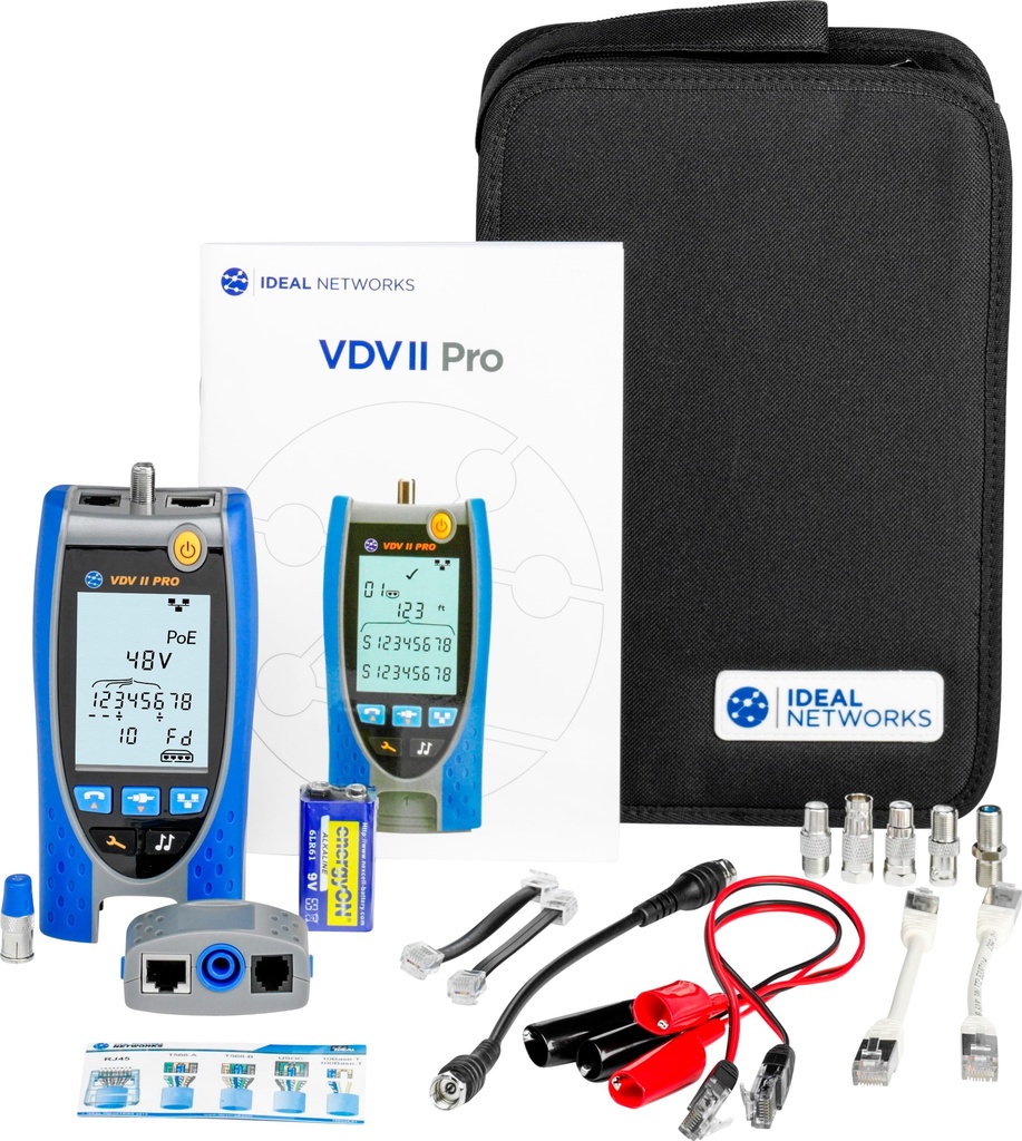 R158003- TRENDN, VDV II PRO, Kit Verificador para Cable Video/Voz/Datos (Incluye Estuche  y Conectores de Prueba).