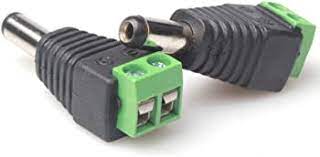 B0818H25XK-Conector de alimentación CC, 20 pares de conectores de alimentación CCTV de 12 V macho + hembra de 0.083 x 0.217 in, conector adaptador de enchufe CC para cámara CCTV y tira de luz LED