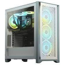 CORSAIR 4000D AIRFLOW - Torre - ATX - panel lateral con ventana (cristal templado) - sin fuente de alimentación (ATX) - blanco - USB/Audio
