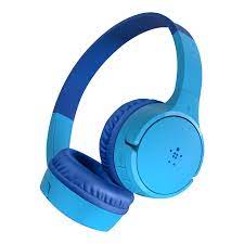 Belkin SoundForm Mini - Auriculares con diadema con micro - en oreja - Bluetooth - inalámbrico - conector de 3,5 mm - azul