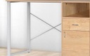 Xtech - Escritorio - rectangular - madera, acero, policloruro de vinilo (PVC) - madera beige - blanco base